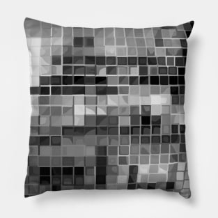 Silver Mirrored Disco Ball Pattern Pillow