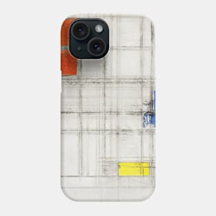 Abstract geometric square piece of art by Piet Mondrian Phone Case