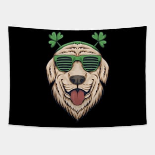 Dog Wearing Glasses Tapestry