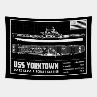 USS YORKTOWN Tapestry