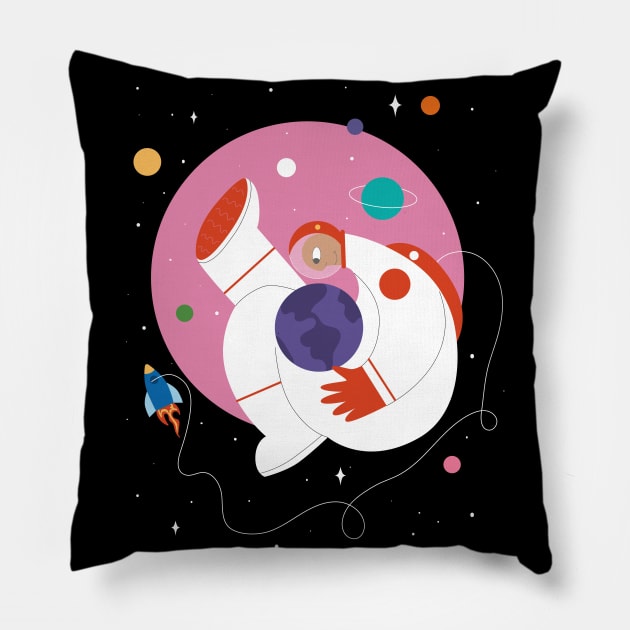 The astronaut Pillow by damppstudio