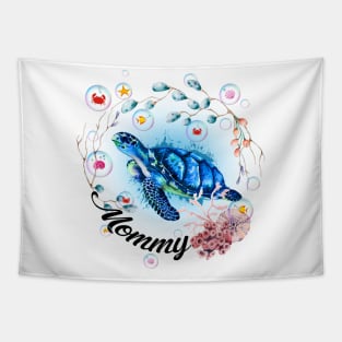 Vintage Mommy Summer Holiday Ocean Beach Vacation Tapestry