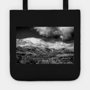 A Storm In Brewing In Black And White Tote