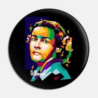 Ilse Werner In Wpap Pop Art Pin