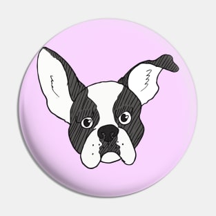 Grumpy Boston Terrier Pin