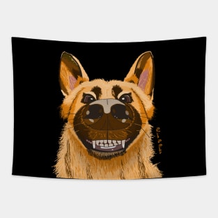 Smiley Dog. German Shepherd. Tapestry