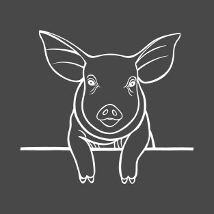 Piggy - hand drawn farm animal lovers design T-Shirt