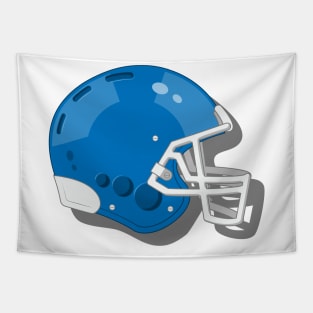 Blue Football Helmet Tapestry