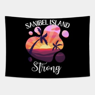 Vintage Sunset Sanibel Island FL Cool Sanibel Island Strong Tapestry