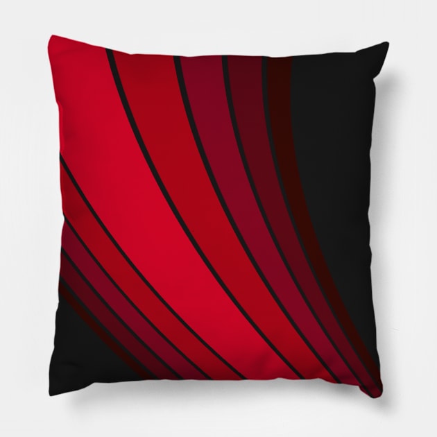 Stripes abstract Red Art Pillow by Tshirtstory