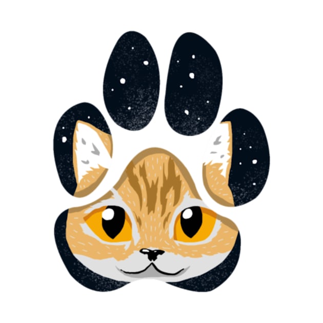 Cat paw in most retror galaxy by dixontee