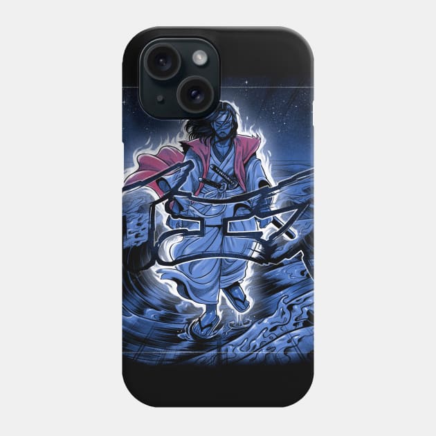 Samurai Jesus Walking On Water Phone Case by BrunoMota