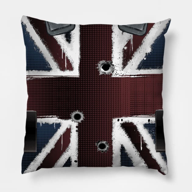 STORMZY II GLASTONBURY STAB VEST Pillow by SteelWoolBunny