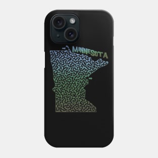 Minnesota State Outline Maze & Labyrinth Phone Case