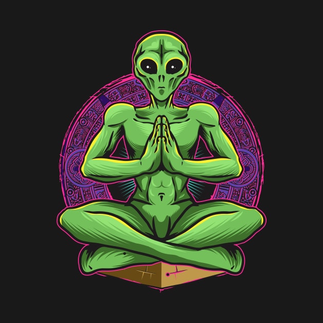 alien yoga by Invectus Studio Store