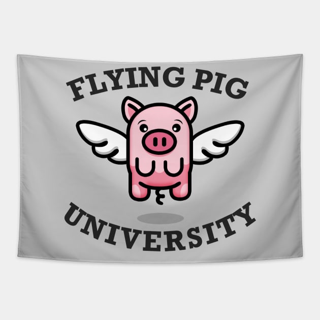 Pigs fly University Tapestry by richhwalsh