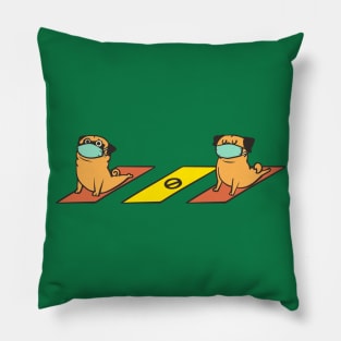 Social Distancing Pug Yoga Pillow