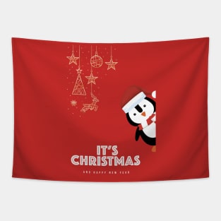 It's Christmas and happy New Year t-shirt Tapestry