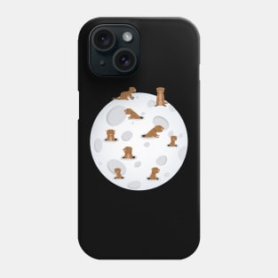 Groundhogs on the Moon Phone Case