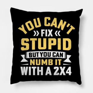 You Can't Fix Stupid But You Can Numb It With A 2x4 Pillow