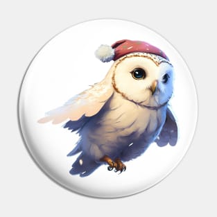 Snow Owl Santa Pin