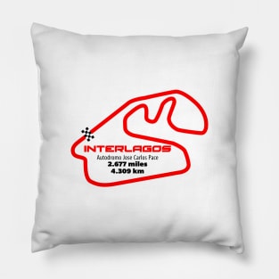 Interlagos Brazil Track Graphic Pillow