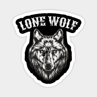 Lone Wolf Full Moon Biker Men Gift Magnet