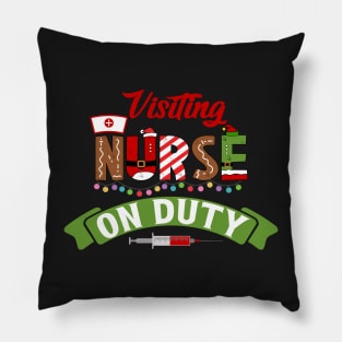 Funny Nurse Life Christmas Pun Quote Hilarious Joke Idea Visiting Pillow