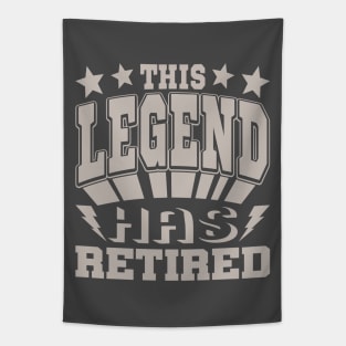 This Legend Has Retired Retirement Humor Typography Tapestry