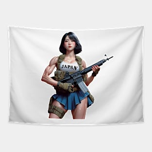 Tactical Girl Tapestry