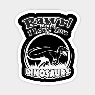 Rawr Means I Love You In Dinosaur, I Love You Design Magnet