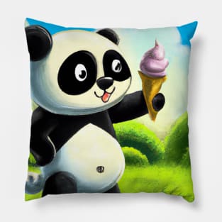 Panda with Ice Cream Pillow