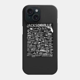 Jacksonville Map Art Phone Case