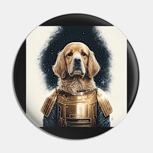 Golden Retriever Astronaut Suit Space The Force Pin