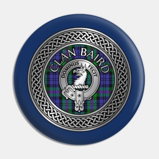 Clan Baird Crest & Tartan Knot Pin