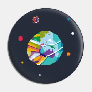 Earth vs Coronavirus Pin