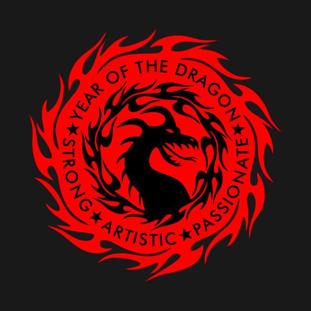 Chinese Zodiac Year of The Dragon Graphic Design by LuckDragonGifts