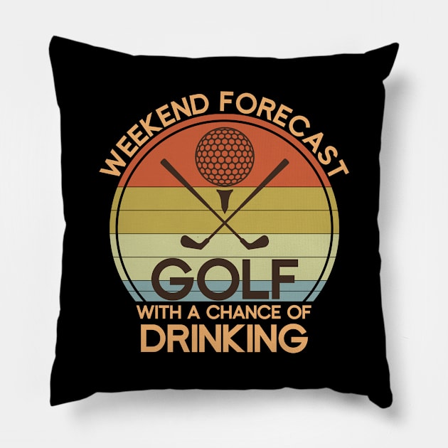 Funny Hobby Golfer Gift Drinking Golf Pillow by shirtsyoulike