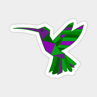 Amethyst & Emerald Hummingbird Magnet