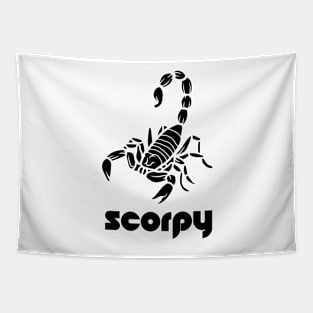 Scorpio - Scorpy full black Logo T-shirt for Birthday Gift Tapestry