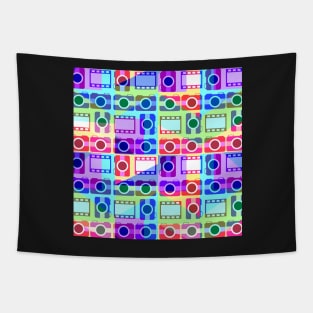 Colorful camera pattern II Tapestry