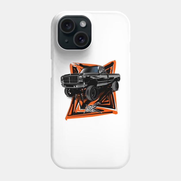 dodge first gen truck black Phone Case by naquash