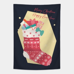 Christmas stockings - Happy Christmas and a happy new year! - Available in stickers, clothing, etc Tapestry