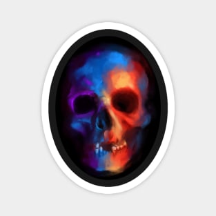 Neon Electro Skull Magnet