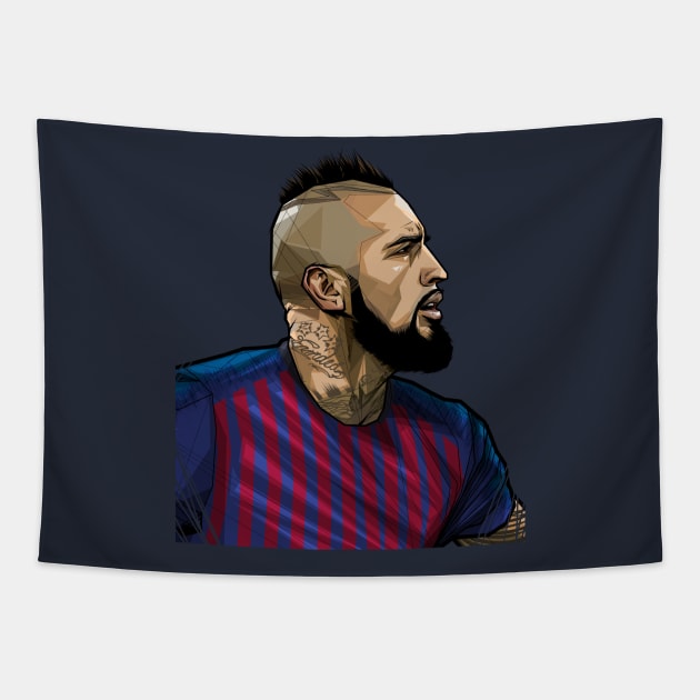 Vidal Chilean midfielder Tapestry by akyanyme