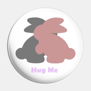 Bunnies hug Pin