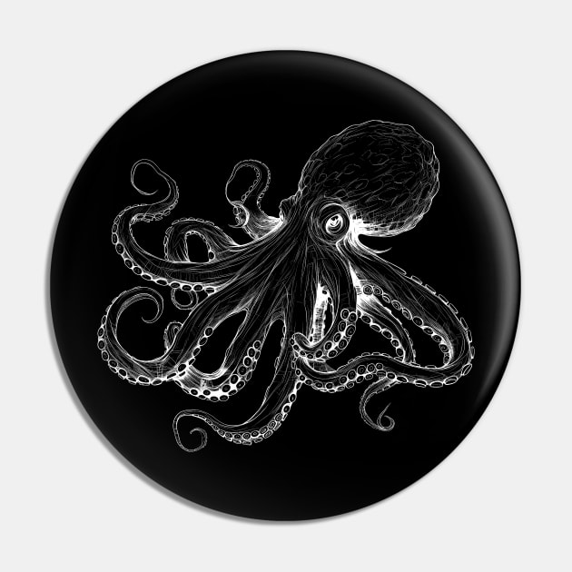 Fine octopus octopus illustration in white Pin by Unelmoija