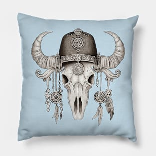 Buffalo skull wild west Pillow