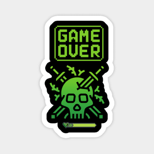 Game over green retro oldschool Magnet