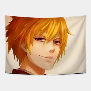 Blonde Hair Anime Boy Tapestry